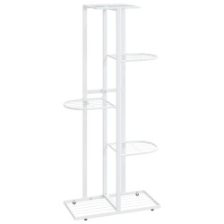 vidaXL Soporte de flores de 5 estantes de metal blanco 43x22x98 cm 