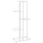 vidaXL Soporte de flores de 5 estantes de metal blanco 43x22x98 cm vidaXL Soporte de flores de 5 estantes de metal blanco 43x22x98 cm