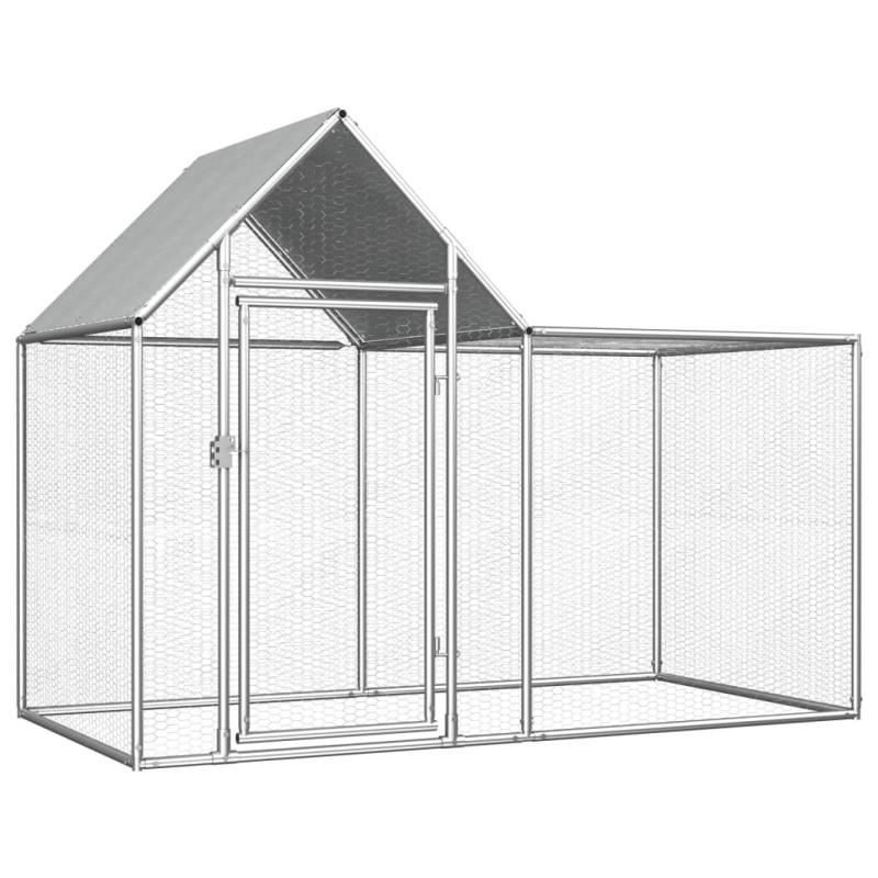 vidaXL Gallinero acero galvanizado 2x1x1,5 m vidaXL Gallinero acero galvanizado 2x1x1,5 m