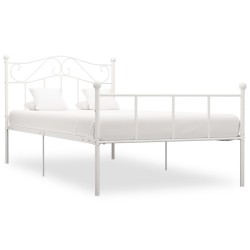 vidaXL Estructura de cama de metal blanco 90x200 cm
