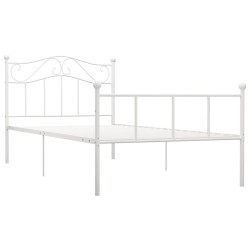 vidaXL Estructura de cama de metal blanco 90x200 cm