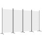 vidaXL Biombo divisor de 4 paneles de tela blanco 346x180 cm vidaXL Biombo divisor de 4 paneles de tela blanco 346x180 cm