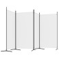 vidaXL Biombo divisor de 4 paneles de tela blanco 346x180 cm vidaXL Biombo divisor de 4 paneles de tela blanco 346x180 cm
