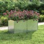 vidaXL Arriate de acero galvanizado plateado 160x80x77 cm vidaXL Arriate de acero galvanizado plateado 160x80x77 cm