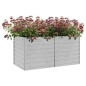 vidaXL Arriate de acero galvanizado plateado 160x80x77 cm vidaXL Arriate de acero galvanizado plateado 160x80x77 cm
