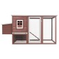 vidaXL Gallinero con 1 jaula para huevos madera marrón vidaXL Gallinero con 1 jaula para huevos madera marrón