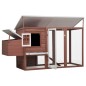 vidaXL Gallinero con 1 jaula para huevos madera marrón vidaXL Gallinero con 1 jaula para huevos madera marrón
