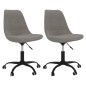 vidaXL Sillas de comedor giratorias 2 unidades tela gris claro