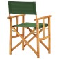 vidaXL Sillas de director 2 uds madera maciza de teca verde vidaXL Sillas de director 2 uds madera maciza de teca verde