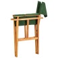 vidaXL Sillas de director 2 uds madera maciza de teca verde vidaXL Sillas de director 2 uds madera maciza de teca verde