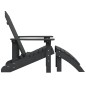 vidaXL Silla de jardín Adirondack con reposapiés HDPE antracita vidaXL Silla de jardín Adirondack con reposapiés HDPE antracita