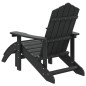 vidaXL Silla de jardín Adirondack con reposapiés HDPE antracita vidaXL Silla de jardín Adirondack con reposapiés HDPE antracita