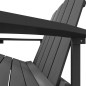 vidaXL Silla de jardín Adirondack con reposapiés HDPE antracita vidaXL Silla de jardín Adirondack con reposapiés HDPE antracita