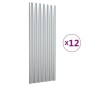 vidaXL Paneles tejado 12 unidades acero recubierto plateado 100x36 cm vidaXL Paneles tejado 12 unidades acero recubierto plateado 100x36 cm