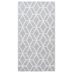 vidaXL Alfombra de exterior PP gris 190x290 cm
