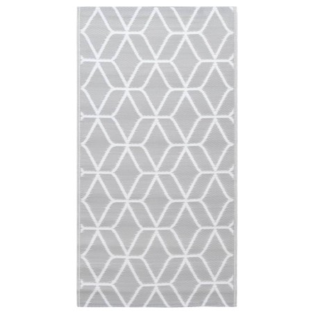 vidaXL Alfombra de exterior PP gris 190x290 cm
