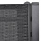 vidaXL Banco de 2 asientos 131 cm acero y textilene negro