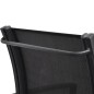 vidaXL Banco de 2 asientos 131 cm acero y textilene negro