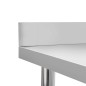 vidaXL Mesa trabajo cocina y salpicadero acero inoxidable 120x60x93 cm