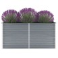 vidaXL Arriate de jardín de acero galvanizado gris 160x40x77 cm vidaXL Arriate de jardín de acero galvanizado gris 160x40x77 cm