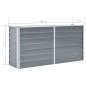 vidaXL Arriate de jardín de acero galvanizado gris 160x40x77 cm vidaXL Arriate de jardín de acero galvanizado gris 160x40x77 cm