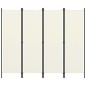 vidaXL Biombo divisor de 4 paneles blanco crema 200x180 cm vidaXL Biombo divisor de 4 paneles blanco crema 200x180 cm