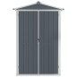 vidaXL Cobertizo de jardín acero galvanizado gris 116x45x175 cm vidaXL Cobertizo de jardín acero galvanizado gris 116x45x175 cm