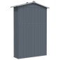 vidaXL Cobertizo de jardín acero galvanizado gris 116x45x175 cm vidaXL Cobertizo de jardín acero galvanizado gris 116x45x175 cm