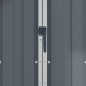 vidaXL Cobertizo de jardín acero galvanizado gris 116x45x175 cm vidaXL Cobertizo de jardín acero galvanizado gris 116x45x175 cm