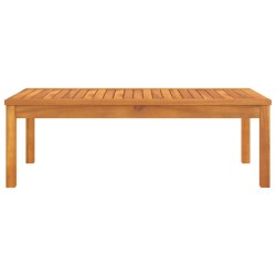 vidaXL Mesa de centro de madera maciza de acacia 100x50x33 cm