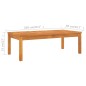 vidaXL Mesa de centro de madera maciza de acacia 100x50x33 cm vidaXL Mesa de centro de madera maciza de acacia 100x50x33 cm
