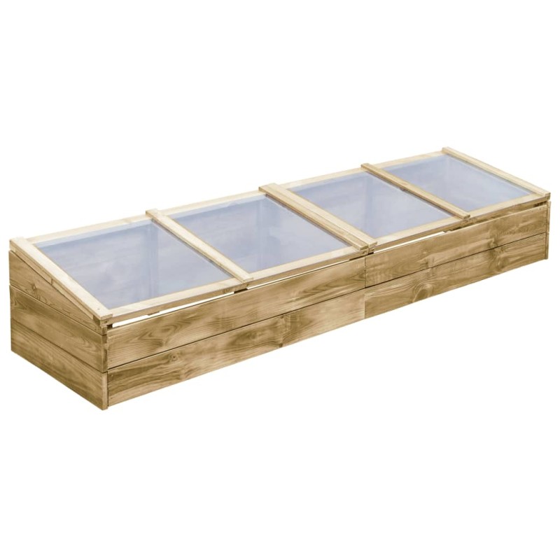 vidaXL Invernadero de madera de pino impregnada 200x50x35 cm