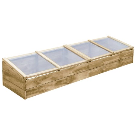 vidaXL Invernadero de madera de pino impregnada 200x50x35 cm
