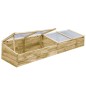 vidaXL Invernadero de madera de pino impregnada 200x50x35 cm