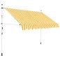 vidaXL Toldo manual retráctil 250 cm naranja y blanco a rayas vidaXL Toldo manual retráctil 250 cm naranja y blanco a rayas
