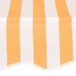vidaXL Toldo manual retráctil 250 cm naranja y blanco a rayas vidaXL Toldo manual retráctil 250 cm naranja y blanco a rayas