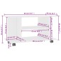vidaXL Mueble de TV con ruedas madera de ingeniería blanco 80x40x45 cm
