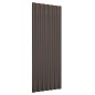 vidaXL Paneles de tejado 12 unidades acero recubierto marrón 100x36 cm