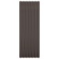 vidaXL Paneles de tejado 12 unidades acero recubierto marrón 100x36 cm