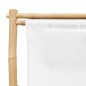 vidaXL Silla de playa de bambú y lona blanco crema 