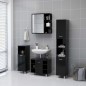 vidaXL Armario de espejo de baño contrachapada negro 62,5x20,5x64 cm vidaXL Armario de espejo de baño contrachapada negro 62,5x20,5x64 cm