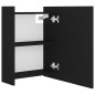 vidaXL Armario de espejo de baño contrachapada negro 62,5x20,5x64 cm vidaXL Armario de espejo de baño contrachapada negro 62,5x20,5x64 cm