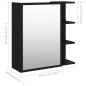vidaXL Armario de espejo de baño contrachapada negro 62,5x20,5x64 cm vidaXL Armario de espejo de baño contrachapada negro 62,5x20,5x64 cm