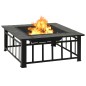 vidaXL Brasero con atizador acero 79x79x46,5 cm vidaXL Brasero con atizador acero 79x79x46,5 cm