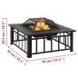 vidaXL Brasero con atizador acero 79x79x46,5 cm vidaXL Brasero con atizador acero 79x79x46,5 cm