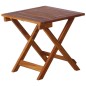 vidaXL Tumbona con mesita de madera maciza de acacia marrón vidaXL Tumbona con mesita de madera maciza de acacia marrón