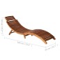 vidaXL Tumbona con mesita de madera maciza de acacia marrón vidaXL Tumbona con mesita de madera maciza de acacia marrón