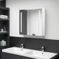 vidaXL Armario de baño con espejo LED blanco brillante 62x14x60 cm vidaXL Armario de baño con espejo LED blanco brillante 62x14x60 cm