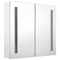 vidaXL Armario de baño con espejo LED blanco brillante 62x14x60 cm vidaXL Armario de baño con espejo LED blanco brillante 62x14x60 cm