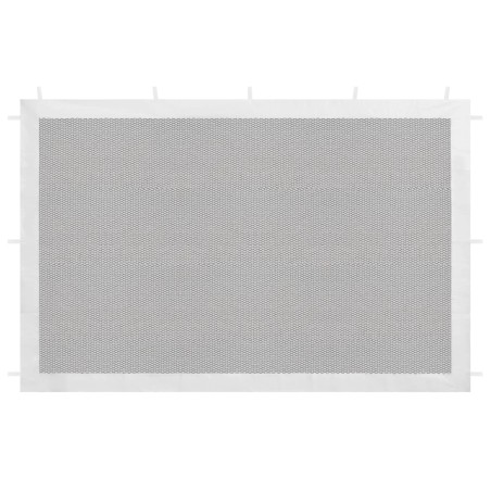 vidaXL Pared lateral de carpa de fiesta 2 uds malla blanco y negra 